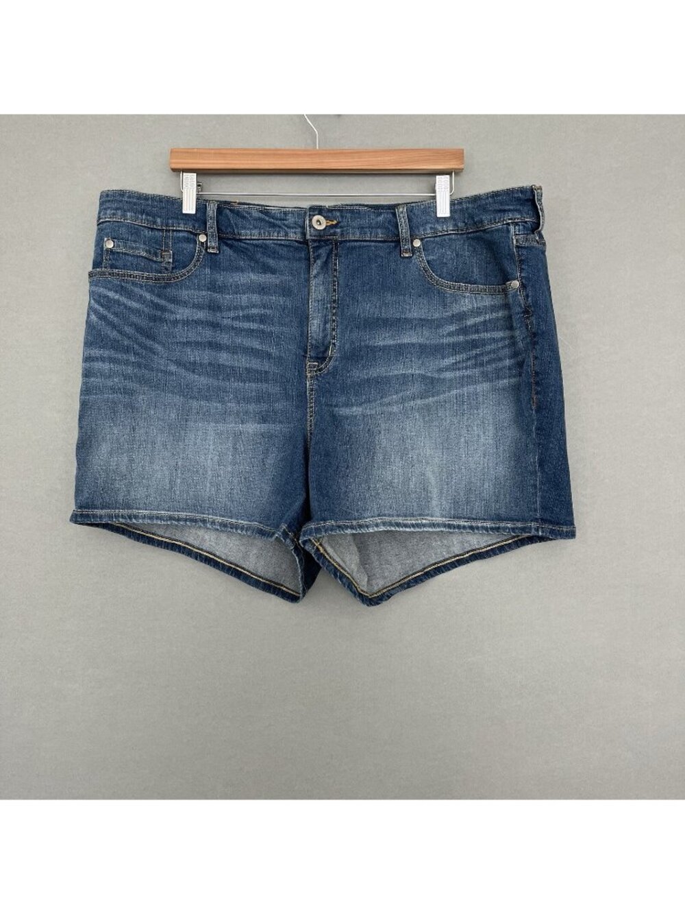 Torrid Blue High Rise Light Wash Denim Shorts